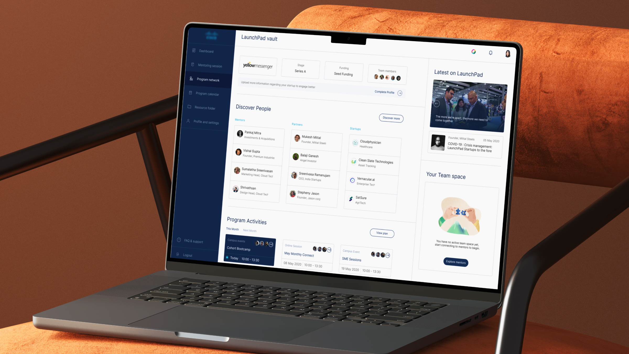 Cisco LaunchPad — dashboard and marketing website displayed on laptop and phone